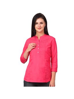 Cantabil - Women Pink Solid Casual Tunic