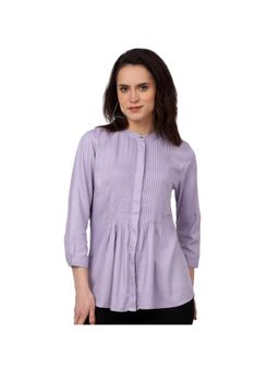 Cantabil - Women Lilac Solid Casual Tunic