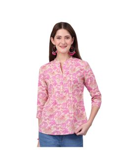 Cantabil - Women Pink Printed Casual Tunic
