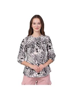 Cantabil - Women White Printed Casual Tunic