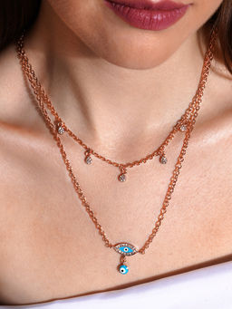 Joker and Witch - Faith Blue Evil Eye Layered Necklacefor Women