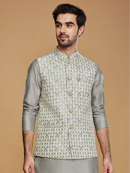 KISAH - Men Grey Nehru Jacket