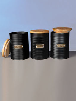 Typhoon - Classic Beverage Essential Trio (Otto)- Tea Sugar Coffee Container Set for thinKitchen