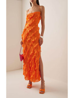 MISS MOSA BY AKANKSHA - Caynne Ruffled Dress- Orange