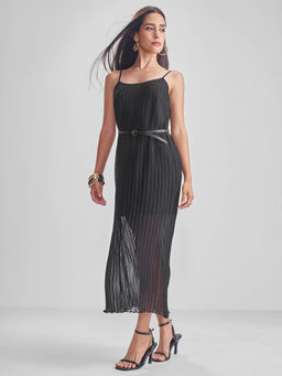 TOKYO TALKIES - Women Shoulder Straps Dress with Belt