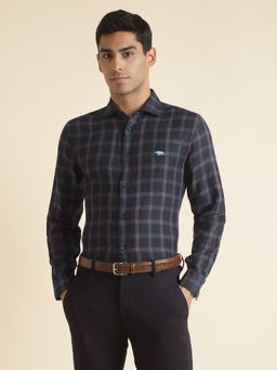 Andamen - Black Mens Linen Full Sleeve Shirt Slim Fit