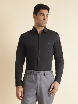 Andamen - Black Mens Stretch Full Sleeve Shirt Regular Fit