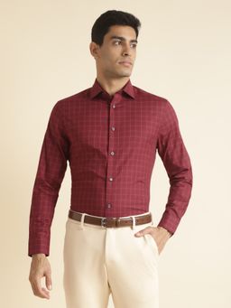 Andamen - Red Mens Full Sleeve Cutaway Shirt Regular Fit