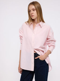 Cover Story - Pink Striped Lace Shirt