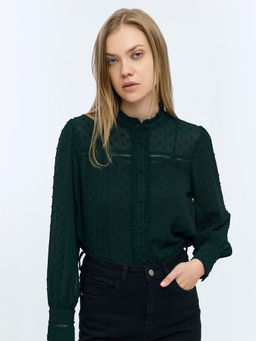 Cover Story - Green Top with Band Cuff