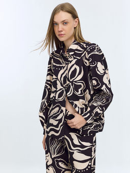 Cover Story - Printed Collared Women Shirt