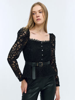 Cover Story - Black Lace Top
