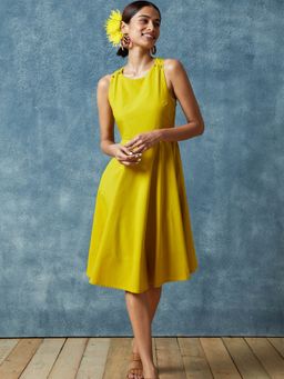 Okhai - Yellow Honeypie Handwoven Pure Cotton Dress