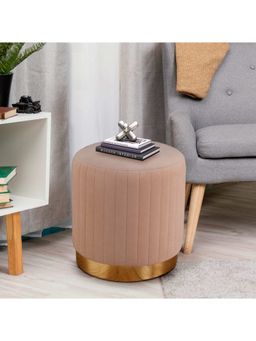 HomeTown - Francesca Fabric Ottomans in Beige Colour