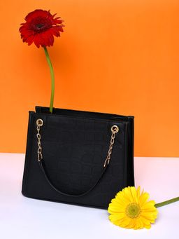 Haute Sauce - Black Structured Shoulder Bag