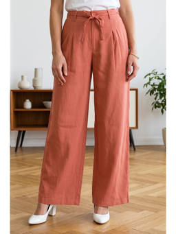 Elleven - Womens Rust Solid/Plain Pant