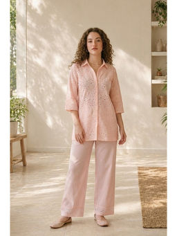 Aurelia - Womens Pink Embroidered Co-Ord Set