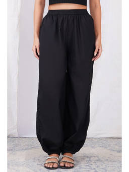 Zuri - Womens Black Solid/Plain Haram Pant