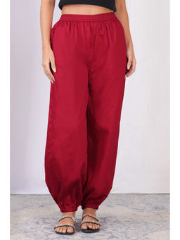 Zuri - Womens Red Solid/Plain Haram Pant