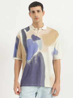 United Colors of Benetton - Multi-Color Pure Cotton Printed Polo T-Shirt