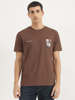 United Colors of Benetton - Brown Pure Cotton Printed T-Shirt