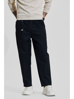 Snitch - Navy Blue Regular Fit Trousers