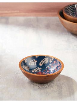 Fabindia - Blue Parthiv Mango Wood Serving Bowl