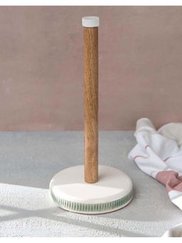 Fabindia - Off White Vyom Ceramic Kitchen Roll Holder