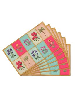 India Circus by Krsnaa Mehta - Multi-Color Blossom Treasure Table Mats (Pack of 6)