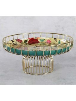 India Circus by Krsnaa Mehta - Beige Bird Land Iron Cake Stand
