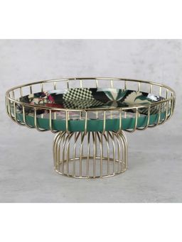 India Circus by Krsnaa Mehta - Multi-Color Signature Windows Iron Cake Stand