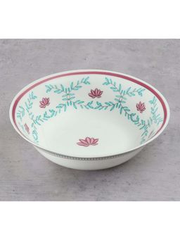 India Circus by Krsnaa Mehta - White Emerald Blossom Serving Bowl