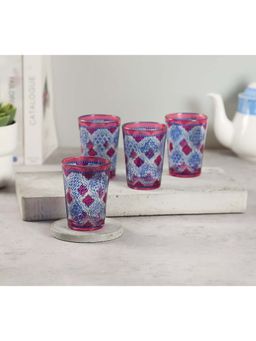 India Circus by Krsnaa Mehta - Clear Mughal Jhali Chai Glasses (Pack of 4)
