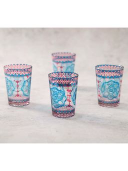 India Circus by Krsnaa Mehta - Clear Modern Loom Infinity Chai Glasses (Pack of 4)
