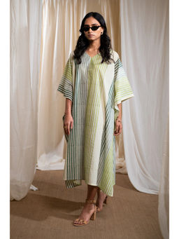 Banana Labs - MARINA skyline Green cotton kaftan