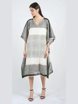 Banana Labs - Piano Black Check Mul Kaftan