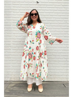 Studio Rabha - Women Gul Side Smocked Multi Colour Kurta With Pant
