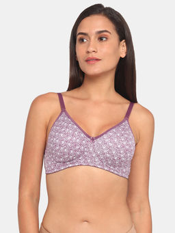 Zivame - Rosaline Everyday Double Layered Non Wired 3/4th Coverage T-Shirt Bra - Grape Juice
