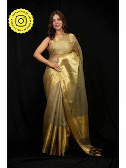 Isadora Life - Banarasi Tissue Silk Saree with Unstitched Blouse