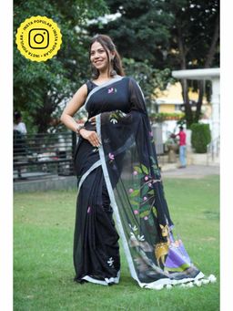 Isadora Life - Shakuntala Hand Painted Saree with Unstitched Blouse