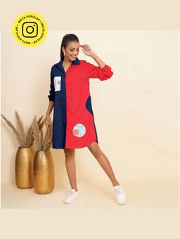 KALALOOM - Multicolor Summer Shirt Dress