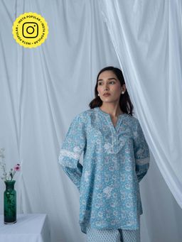 Mukul - Blue The Indi-Print Top