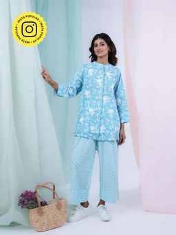 Mukul - Blue The Indi-Print Top