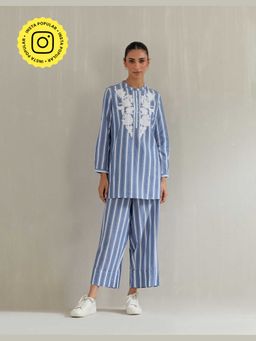 Mukul - Blue Stripes Co-Ord's