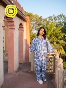 Mukul - Blue Stripes Co-Ord's
