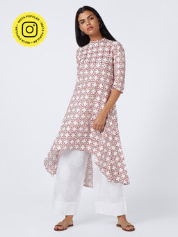 Okhai - Festive Aura Blockprinted Khadi Kurta
