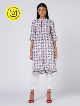 Okhai - Musical Muse Hand Blockprinted Kurta