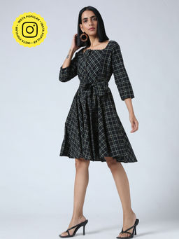 Okhai - Black Checks Dress