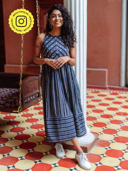 Okhai - Blue Mirror Work Dress
