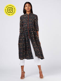 Okhai - Summer Night Cotton Mul Dhabu Kurta